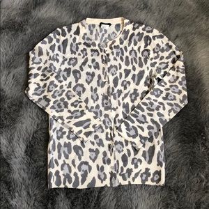 Button down leopard print cardigan